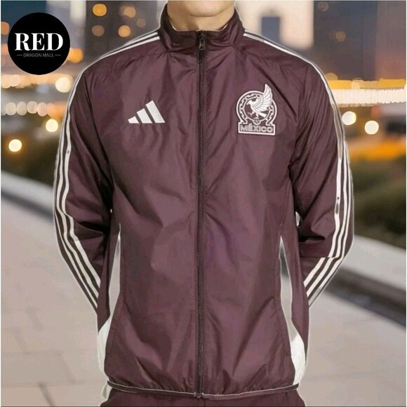 Adidas Mexico FMF Copa 2024 Reversible Anthem Jacket IW2922 - Men's Size M - Picture 8 of 9